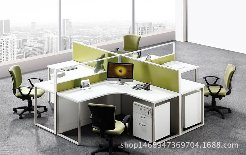 简约现代办公桌 电脑桌 职员工作位 多人组合屏风卡位 办公家具