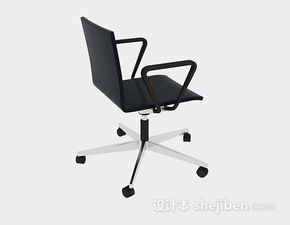 黑色办公椅3d模型下载